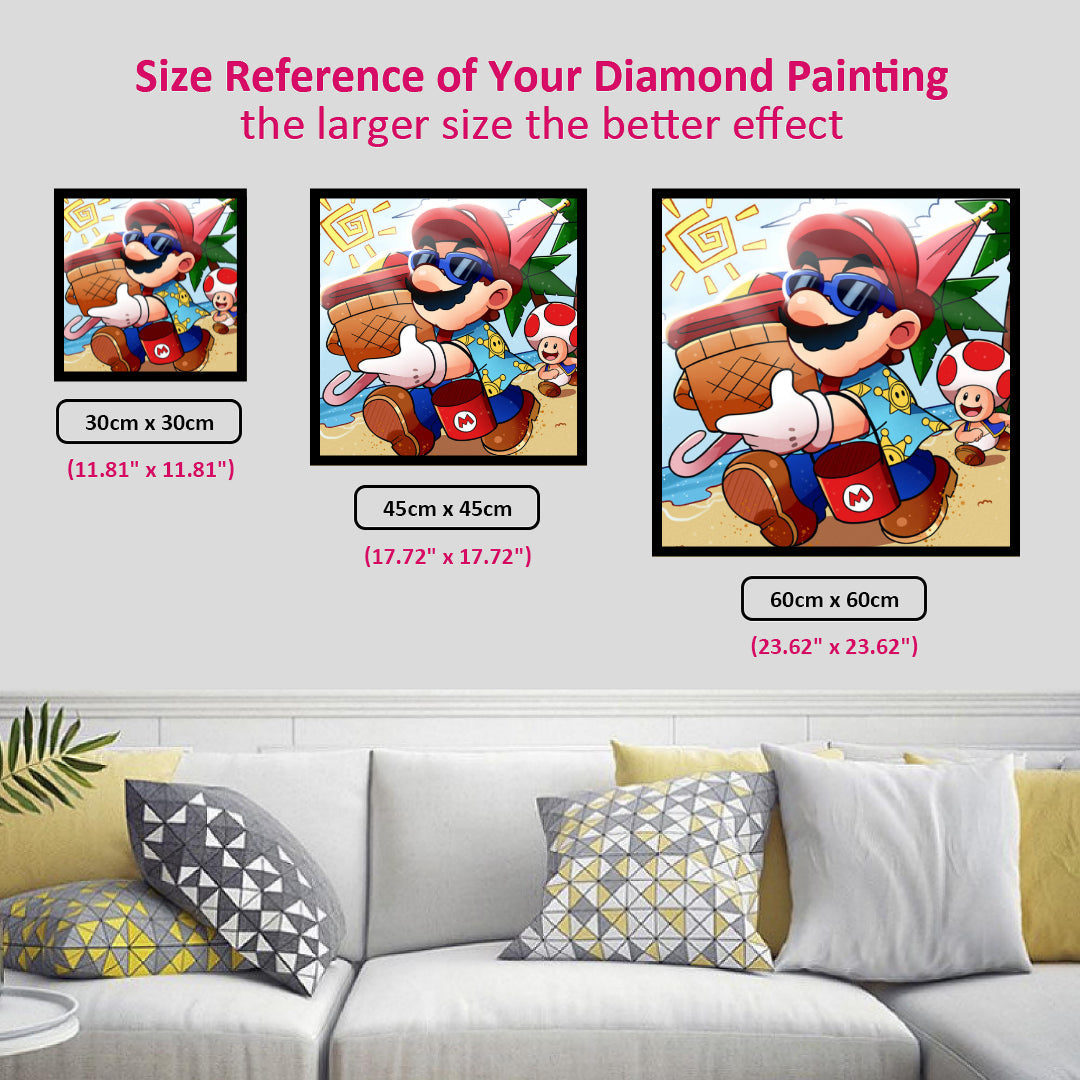 mario-summer-vacation-diamond-painting-art