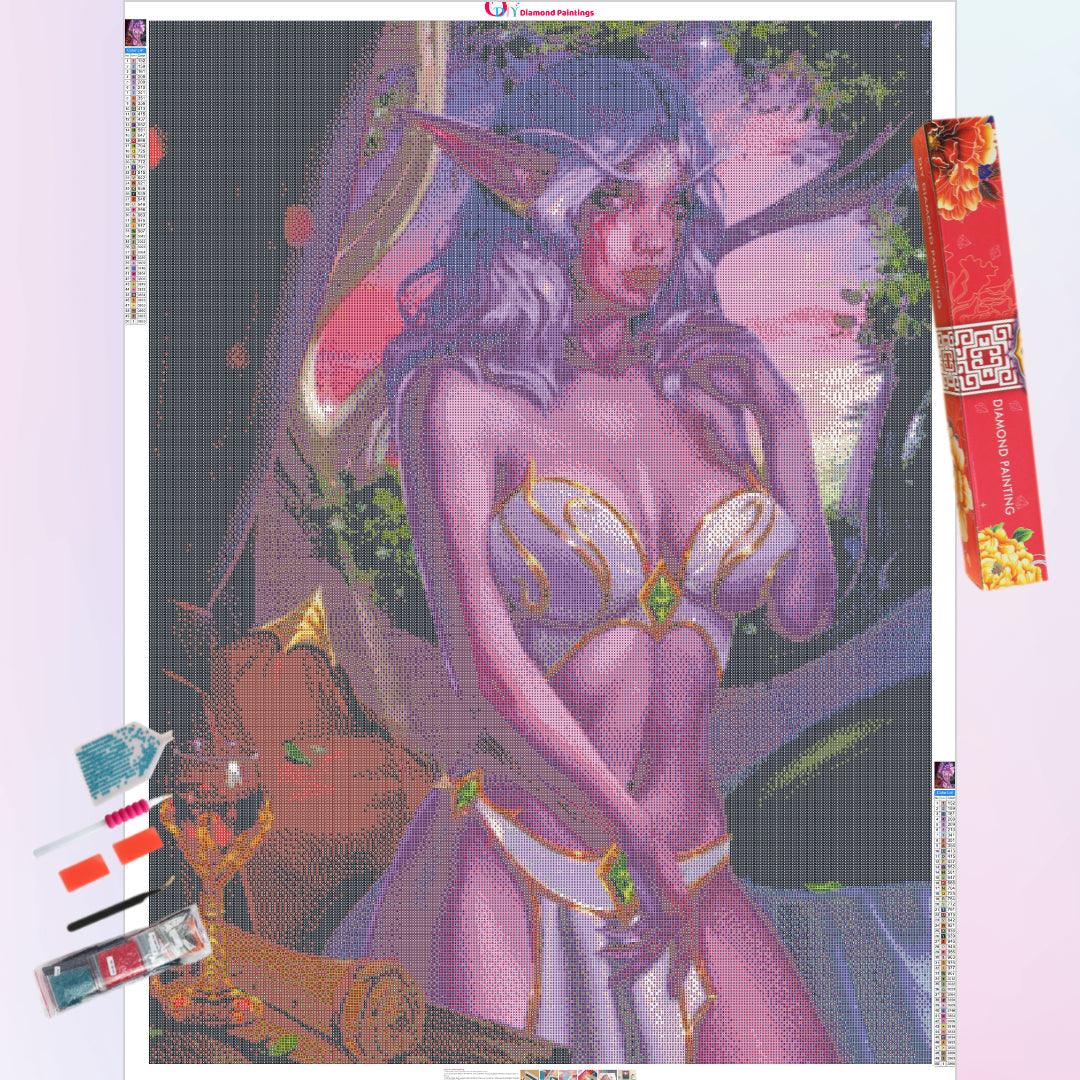 night-elf-world-of-warcraft-diamond-painting-kit