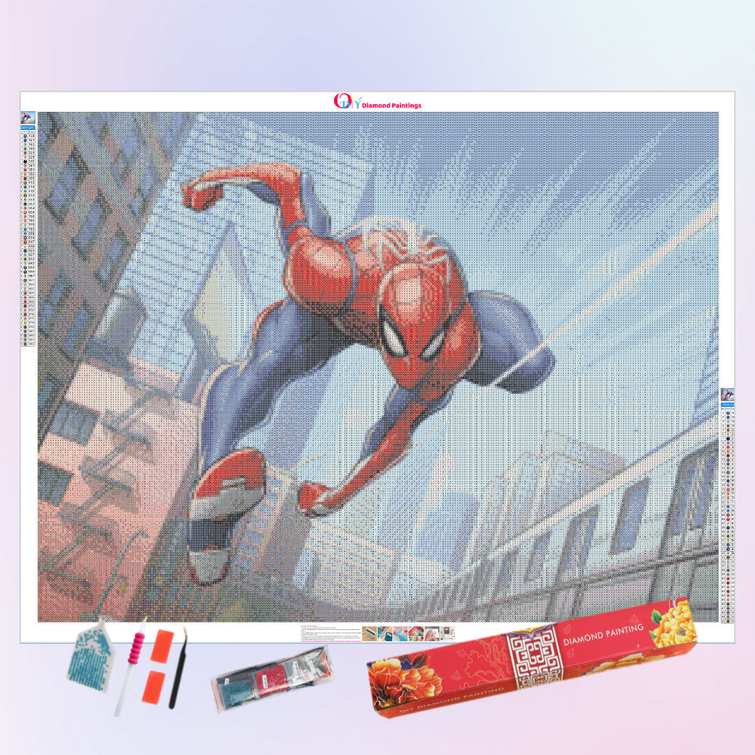spiderman-on-the-way-diamond-painting-art