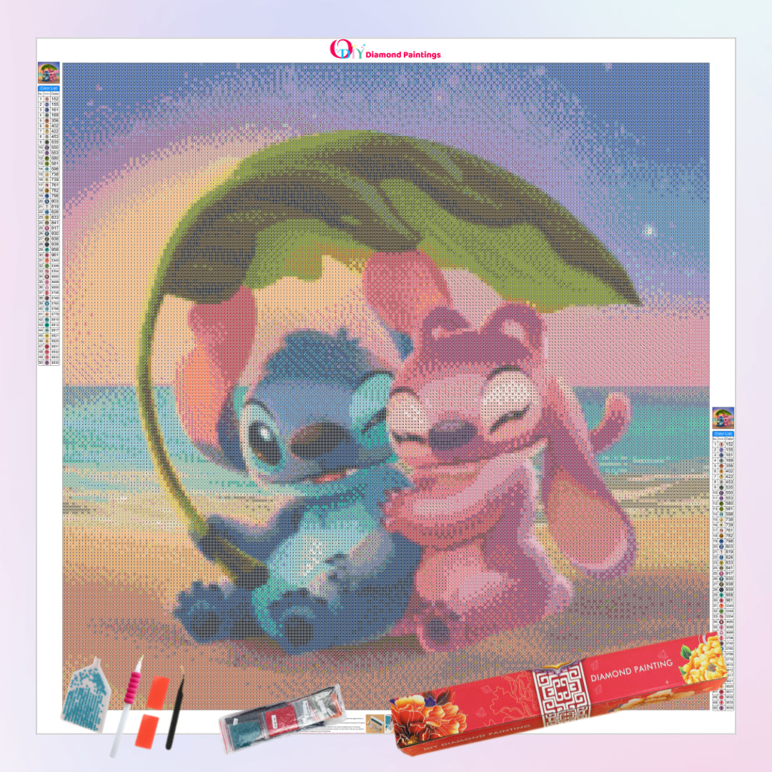 Stitch And Angel Characters - 5D Diamond Painting