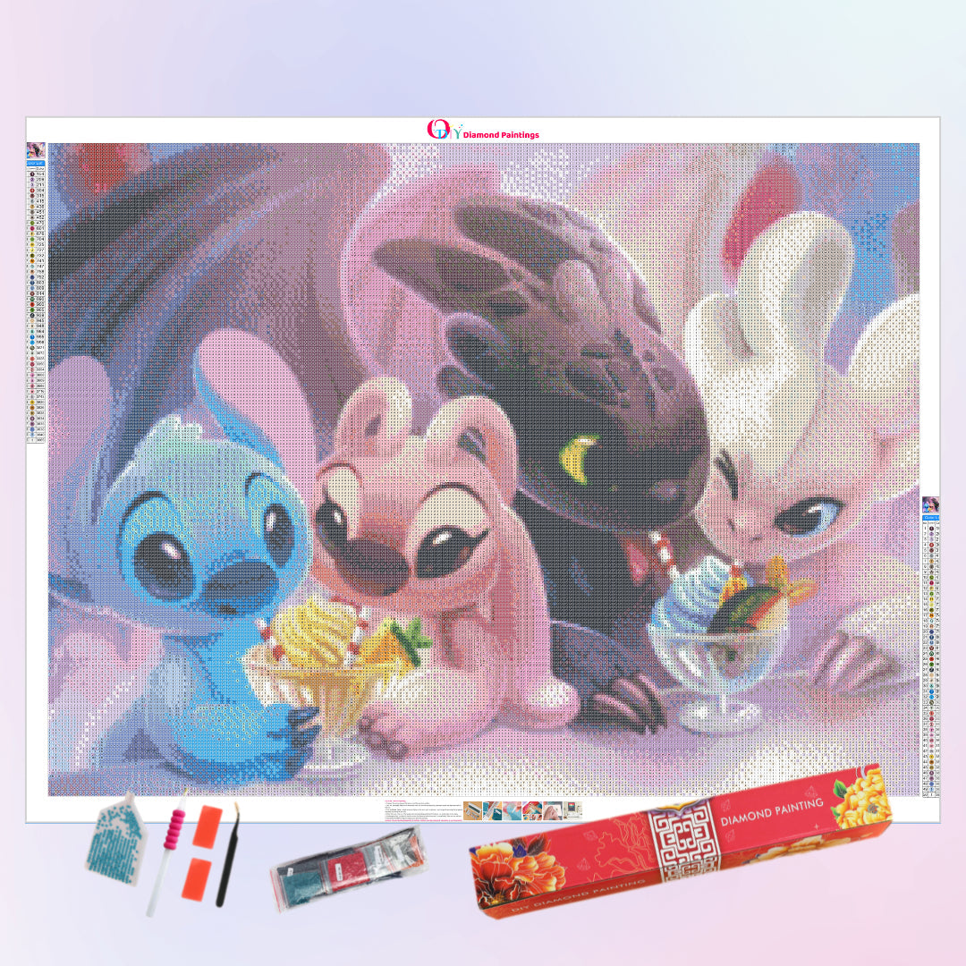 Sweet Stitch and Toothless Diamond Painting Kits for Adults 20