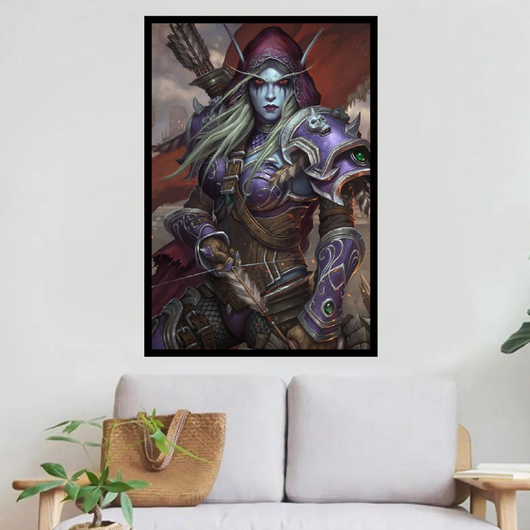 warchief-sylvanas-world-of-warcraft-diamond-painting-kit